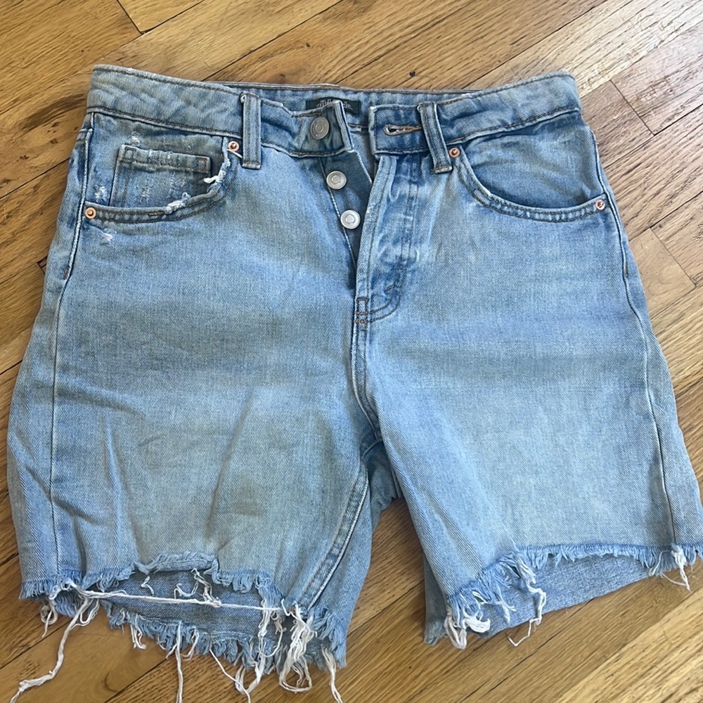 High Rise Denim Shorts